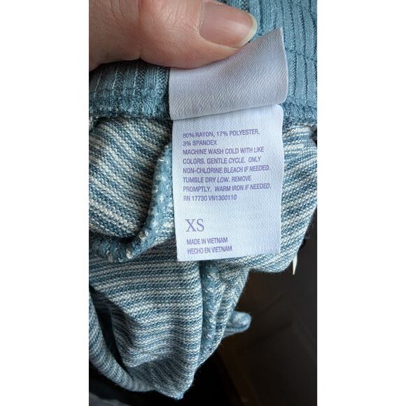 🧷 NWT Stars Above Women's Size XS Blue & White Striped Knit Pajama Sleep Shorts - Picture 8 of 8